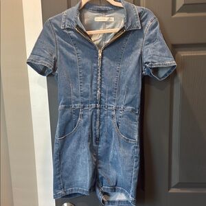 Altar'd State Blue Denim Jumpsuit